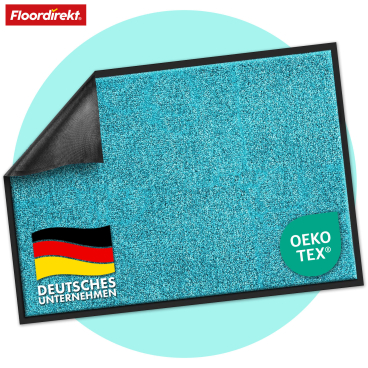 Floordirekt Schmutzfangmatte Rhine - Für Innen- und Außenbereiche Unicolor - Türkis 90 x 600 cm Türkis 90 x 600 cm - Bild-Darstellung des Produktes 1