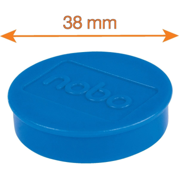 Magnet rund 38mm VE=10 Stück blau Magnet rund 38mm VE=10 Stück blau - Bild-Darstellung des Produktes 1
