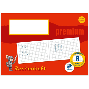 Rechenheft Premium A5 kariert Lineatur R 16 Blatt farbig mit Motiv Rechenheft Premium A5 kariert Lineatur R 16 Blatt farbig mit Motiv - Bild-Darstellung des Produktes 1