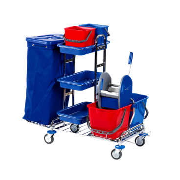 Floorstar RW 1 SOLID Reinigungswagen, verchromt Fassungsvermögen: für 1 x 120 Liter Müllsäcke - Bild-Darstellung des Produktes 1