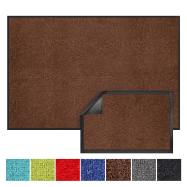 Floordirekt Schmutzfangmatte Monochrom aus Polyamid - Antistatisch Waschbar bis 30 °C - Braun 40 x 60 cm Braun 40 x 60 cm - Bild-Darstellung des Produktes 1