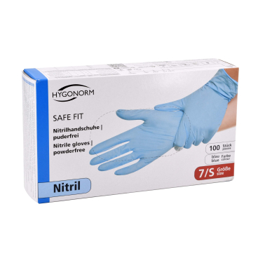 Hygonorm® Safe Fit, Nitrilhandschuhe, blau 1 Packung = 100 Stück, Größe S - Bild-Darstellung des Produktes 1