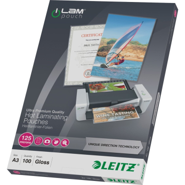 Laminiertaschen iLAM A3 125mic glänzend VE=100 Stück Laminiertaschen iLAM A3 125mic glänzend VE=100 Stück - Bild-Darstellung des Produktes 1