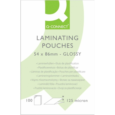 Laminiertaschen 54x86mm 2x125my glänzend VE=100 Stück Laminiertaschen 54x86mm 2x125my glänzend VE=100 Stück - Bild-Darstellung des Produktes 1