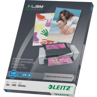 Laminiertaschen iLAM A4 100mic glänzend VE=100 Stück Laminiertaschen iLAM A4 100mic glänzend VE=100 Stück - Bild-Darstellung des Produktes 1
