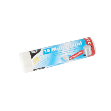 Müllbeutel mit Tragegriffen - 35 L HDPE transparent 15 Stück Müllbeutel mit Tragegriffen - 35 L HDPE transparent 15 Stück - Bild-Darstellung des Produktes 1