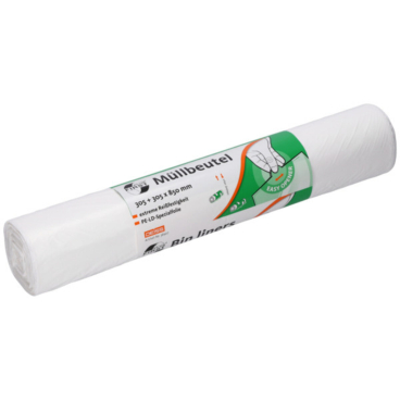 Müllbeutel First Plus - 80 l LDPE 40 Stück. Müllbeutel First Plus - 80 l LDPE 40 Stück. - Bild-Darstellung des Produktes 1