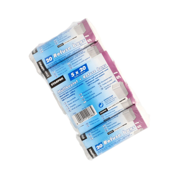 Kosmetik-Müllbeutel - 5 L LDPE weiß 5x 20 Stück. Kosmetik-Müllbeutel - 5 L LDPE weiß 5x 20 Stück. - Bild-Darstellung des Produktes 1