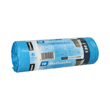 Müllsäcke - 120 L LDPE blau 10 Stück. Müllsäcke - 120 L LDPE blau 10 Stück. - Bild-Darstellung des Produktes 1