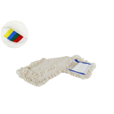 Rezi Baumwoll-Bodenwischbezug, 40 cm, klassischer Baumwoll-Mopp für die Unterhaltsreinigung, mit 4 Farben Kennzeichnung zur Unterscheidung nach HACCP 1 Karton = 75 Baumwolle Bodenwischbezüge, 40 cm, naturweiß - Bild-Darstellung des Produktes 1