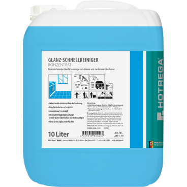 HOTREGA® PROFESSIONAL Glanzschnellreiniger 10 Liter - Kanister - Bild-Darstellung des Produktes 1
