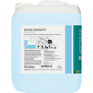 HOTREGA® PROFESSIONAL TF Neutralreiniger 10 Liter - Kanister - Bild-Darstellung des Produktes 1