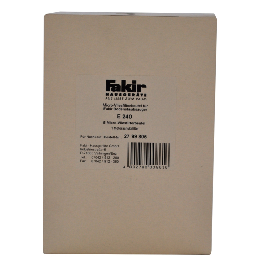 Staubsaugerbeutel für Fakir Prestige A 220/B 180,