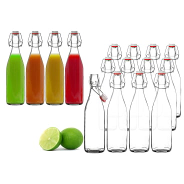 BigDean 12x Glasflasche 500ml Bügelverschluss Milchflasche Bügelflasche - Bild-Darstellung des Produktes 1
