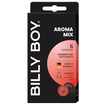 BILLY BOY Aroma Mix Kondome, BREITER 56 mm 1 Packung = 6 Stück - Bild-Darstellung des Produktes 1