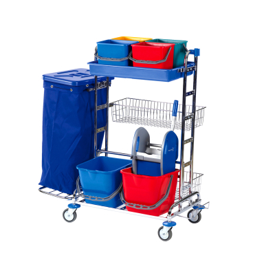 Floorstar RW 3 SOLID Reinigungswagen, verchromt Fassungsvermögen: für 120 Liter Müllsäcke - Bild-Darstellung des Produktes 1