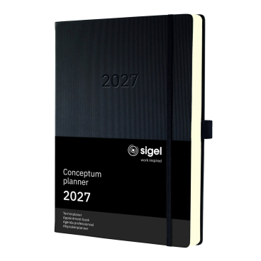 Terminplaner Conceptum 2027 vertikales Layout schwarz 480 Seiten A4+ Terminplaner Conceptum 2027 vertikales Layout schwarz 480 Seiten A4+ - Bild-Darstellung des Produktes 1