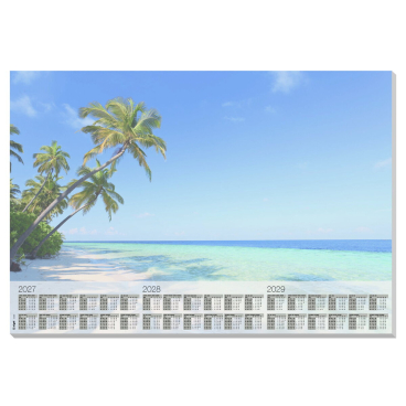 Schreibunterlage Beach 2027 30 Blatt mit 3-Jahres-Kalendarium 595x410mm Schreibunterlage Beach 2027 30 Blatt mit 3-Jahres-Kalendarium 595x410mm - Bild-Darstellung des Produktes 1