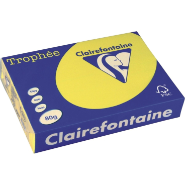 Kopierpapier Trophee A4 80g/qm VE=500 Blatt kanariengelb Kopierpapier Trophee A4 80g/qm VE=500 Blatt kanariengelb - Bild-Darstellung des Produktes 1
