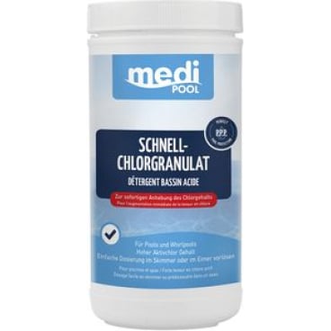 mediPOOL Schnell-Chlorgranulat, sofortige Wirkung 1 kg - Dose - Bild-Darstellung des Produktes 1
