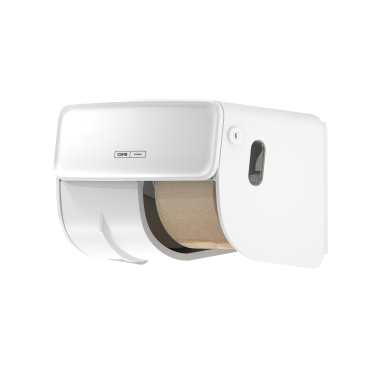 CWS PureLine Toilettenpapierspender, mit weißem Panel Maße (H x B x T): 187 x 275 x 181 mm - Bild-Darstellung des Produktes 1