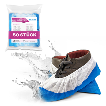 ARNOMED COVER Überziehschuhe, 9g, CPE/PP, blau 1 Karton = 10 Packungen à 50 Stück - Bild-Darstellung des Produktes 1