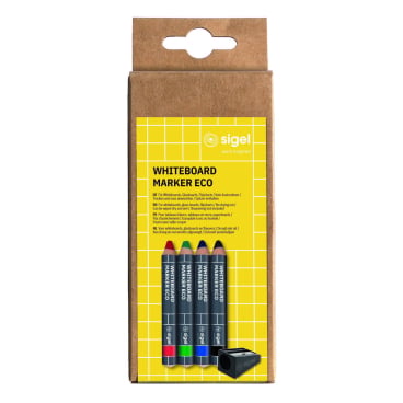 Whiteboard Marker Eco inkl. Spitzer schwarz/blau/grün/rot 4 Stück Whiteboard Marker Eco inkl. Spitzer schwarz/blau/grün/rot 4 Stück - Bild-Darstellung des Produktes 1