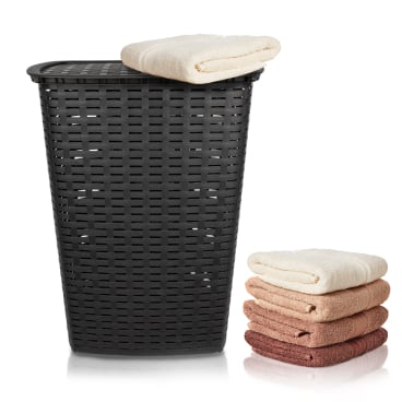 BigDean Wäschesammler 55L mit Deckel und 2 Griffen Wäschekorb Wäschekorb - Bild-Darstellung des Produktes 1