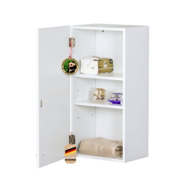 Floordirekt Badezimmerschrank Nebraska - Kompakt mit Tür - Weiß 20 x 30 x 60 cm Nebraska - Bild-Darstellung des Produktes 1