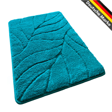 Floordirekt Badematte Maris - Weiche Mikrofaser Rutschhemmende TPE-Rückseite - Türkis 80 x 150 cm Türkis 80 x 150 cm - Bild-Darstellung des Produktes 1