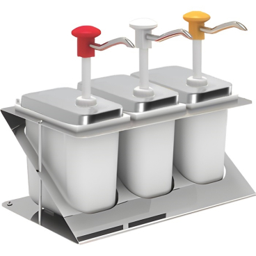 Dreifach-Saucenspender inkl. Edelstahlgestell, 3x2 Liter 1x Saucenspender - Bild-Darstellung des Produktes 1