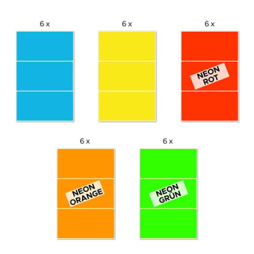 Etikett 98x51mm bunt 90 Stück zur Handbeschriftung Etikett 98x51mm bunt 90 Stück zur Handbeschriftung - Bild-Darstellung des Produktes 1