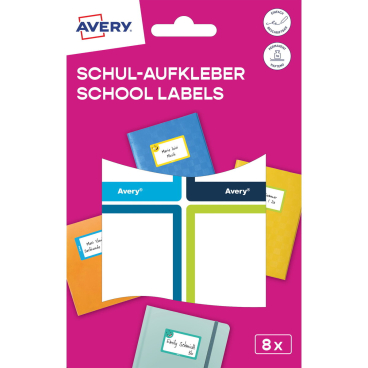 Schulaufkleber Papier 46x68mm 2 Bogen Motiv blau grün Schulaufkleber Papier 46x68mm 2 Bogen Motiv blau grün - Bild-Darstellung des Produktes 1