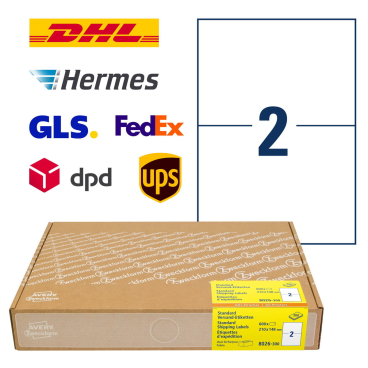 Etikett Versand 210 x 148mm ILK weiß 300 Blatt 600 Stück Etikett Versand 210 x 148mm ILK weiß 300 Blatt 600 Stück - Bild-Darstellung des Produktes 1