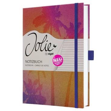 Notizbuch Jolie Hardcover ca. A5 Pure Palms 400 Seiten liniert 100g Notizbuch Jolie Hardcover ca. A5 Pure Palms 400 Seiten liniert 100g - Bild-Darstellung des Produktes 1