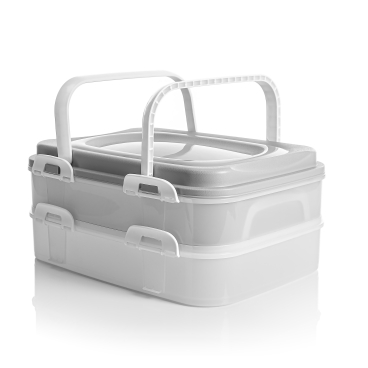 BigDean Partycontainer mit 2 Etagen und Hebeeinsatz Kuchenbehälter - Bild-Darstellung des Produktes 1