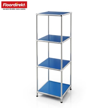 Floordirekt Metallregal Concept Epure MK 005 - 4 Ablagen Offenes Standregal - Blau 30 x 30 x 89 cm Blau - Bild-Darstellung des Produktes 1