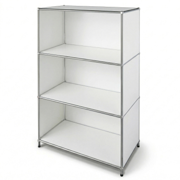 Floordirekt Metallregal Concept Epure MK-101 - mit 4 Ablagen und Seitenwänden - Weiß 75 x 40 x 120 cm Weiß - Bild-Darstellung des Produktes 1