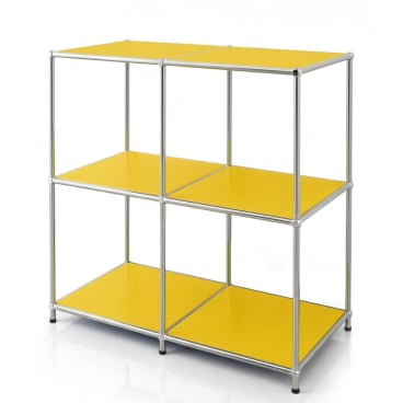 Floordirekt Metallregal Concept Epure MK 027 - 3 Ablagen Offenes Standregal - Gelb 78 x 40 x 82 cm Gelb - Bild-Darstellung des Produktes 1