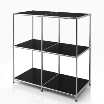 Floordirekt Metallregal Concept Epure MK 027 - 3 Ablagen Offenes Standregal - Schwarz 78 x 40 x 82 cm Schwarz - Bild-Darstellung des Produktes 1