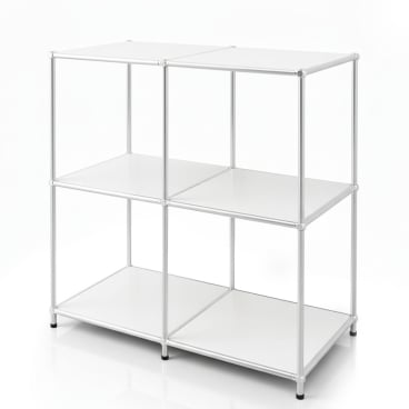 Floordirekt Metallregal Concept Epure MK 027 - 3 Ablagen Offenes Standregal - Weiß 78 x 40 x 82 cm Weiß - Bild-Darstellung des Produktes 1