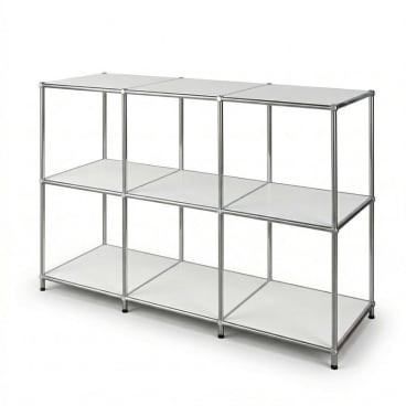 Floordirekt Metallregal Concept Epure MK 018 - 3 Ablagen Sideboard und Lowboard - Weiß 116 x 40 x 82 cm Weiß - Bild-Darstellung des Produktes 1