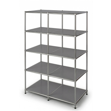 Floordirekt Metallregal Concept Epure MK-015 - mit 5 offenen Ablagen - Grau 78 x 40 x 118 cm Grau - Bild-Darstellung des Produktes 1