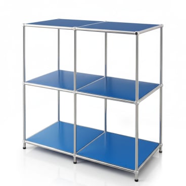 Floordirekt Metallregal Concept Epure MK 027 - 3 Ablagen Offenes Standregal - Blau 78 x 40 x 82 cm Blau - Bild-Darstellung des Produktes 1