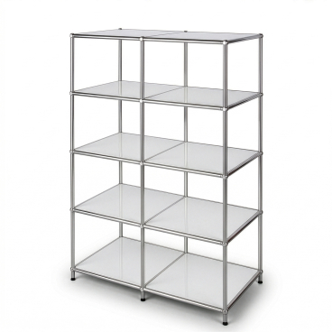 Floordirekt Metallregal Concept Epure MK-015 - mit 5 offenen Ablagen - Weiß 78 x 40 x 118 cm Weiß - Bild-Darstellung des Produktes 1
