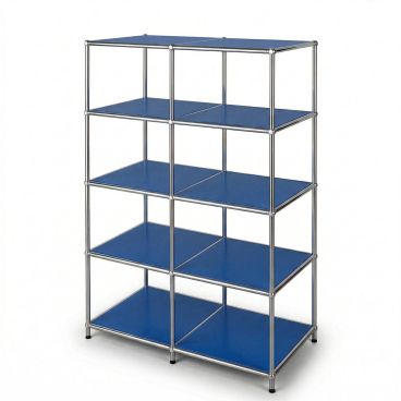 Floordirekt Metallregal Concept Epure MK-015 - mit 5 offenen Ablagen - Blau 78 x 40 x 118 cm Blau - Bild-Darstellung des Produktes 1
