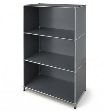 Floordirekt Metallregal Concept Epure MK-101 - mit 4 Ablagen und Seitenwänden - Grau 75 x 40 x 120 cm Grau - Bild-Darstellung des Produktes 1