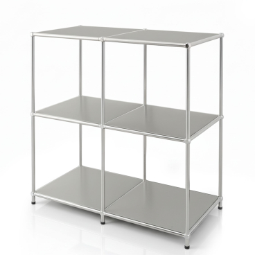 Floordirekt Metallregal Concept Epure MK 027 - 3 Ablagen Offenes Standregal - Grau 78 x 40 x 82 cm Grau - Bild-Darstellung des Produktes 1