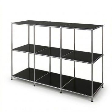 Floordirekt Metallregal Concept Epure MK 018 - 3 Ablagen Sideboard und Lowboard - Schwarz 116 x 40 x 82 cm Schwarz - Bild-Darstellung des Produktes 1