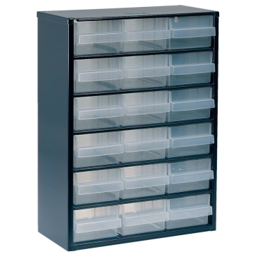 Raaco Schubladenmagazin mit 18 Laden Typ 150-02 blau Raaco Schubladenmagazin mit 18 Laden Typ 150-02 blau - Bild-Darstellung des Produktes 1
